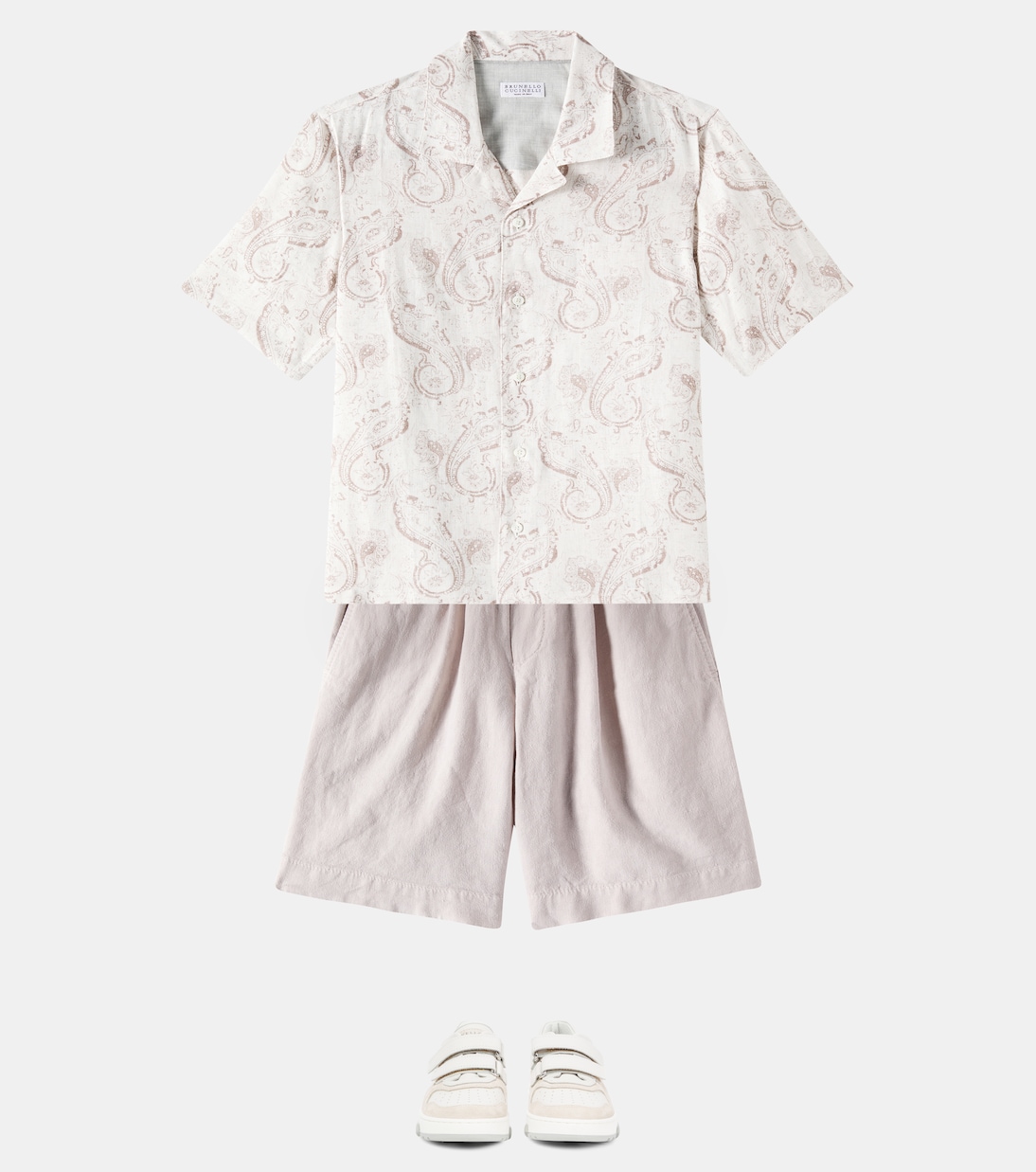 Paisley linen shirt | Brunello Cucinelli Kids