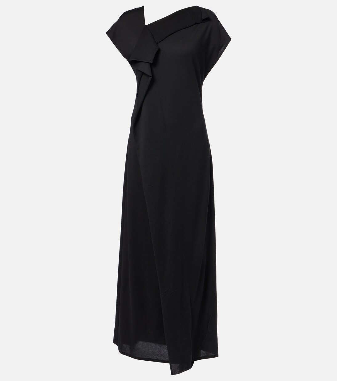 Asymmetric draped midi dress | Plan C