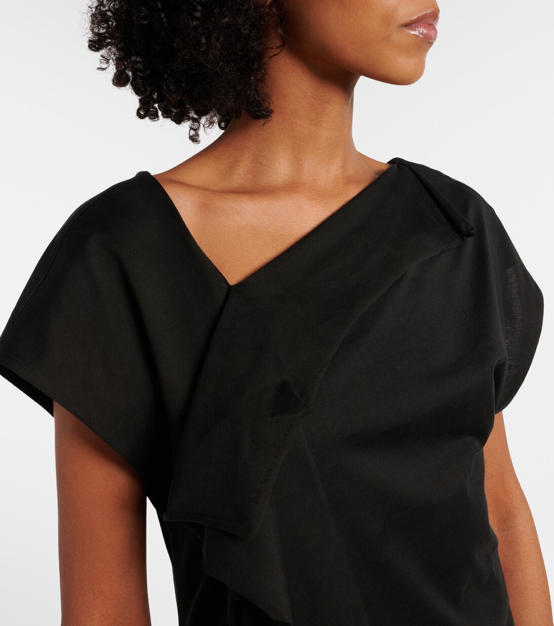 Asymmetric draped midi dress | Plan C