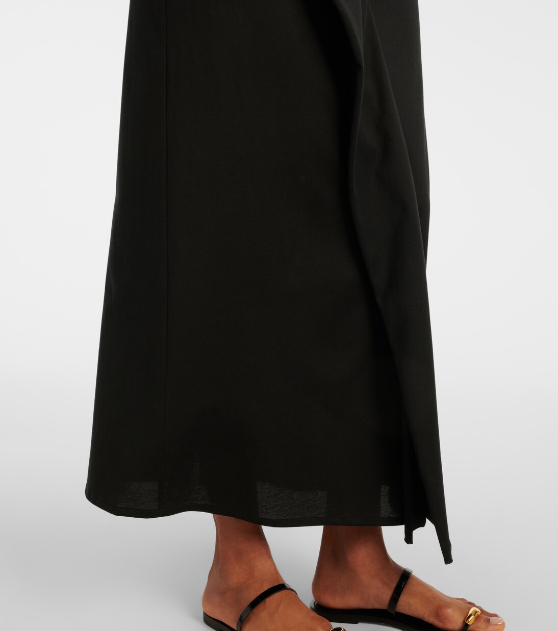 Asymmetric draped midi dress | Plan C