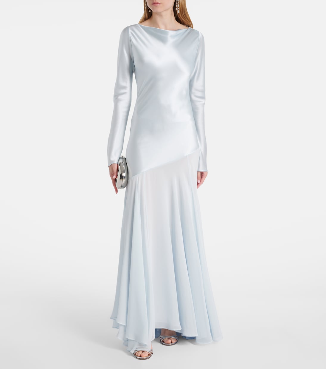Cordelia silk satin and chiffon gown | Tove