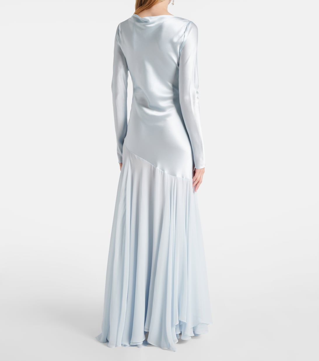 Cordelia silk satin and chiffon gown | Tove
