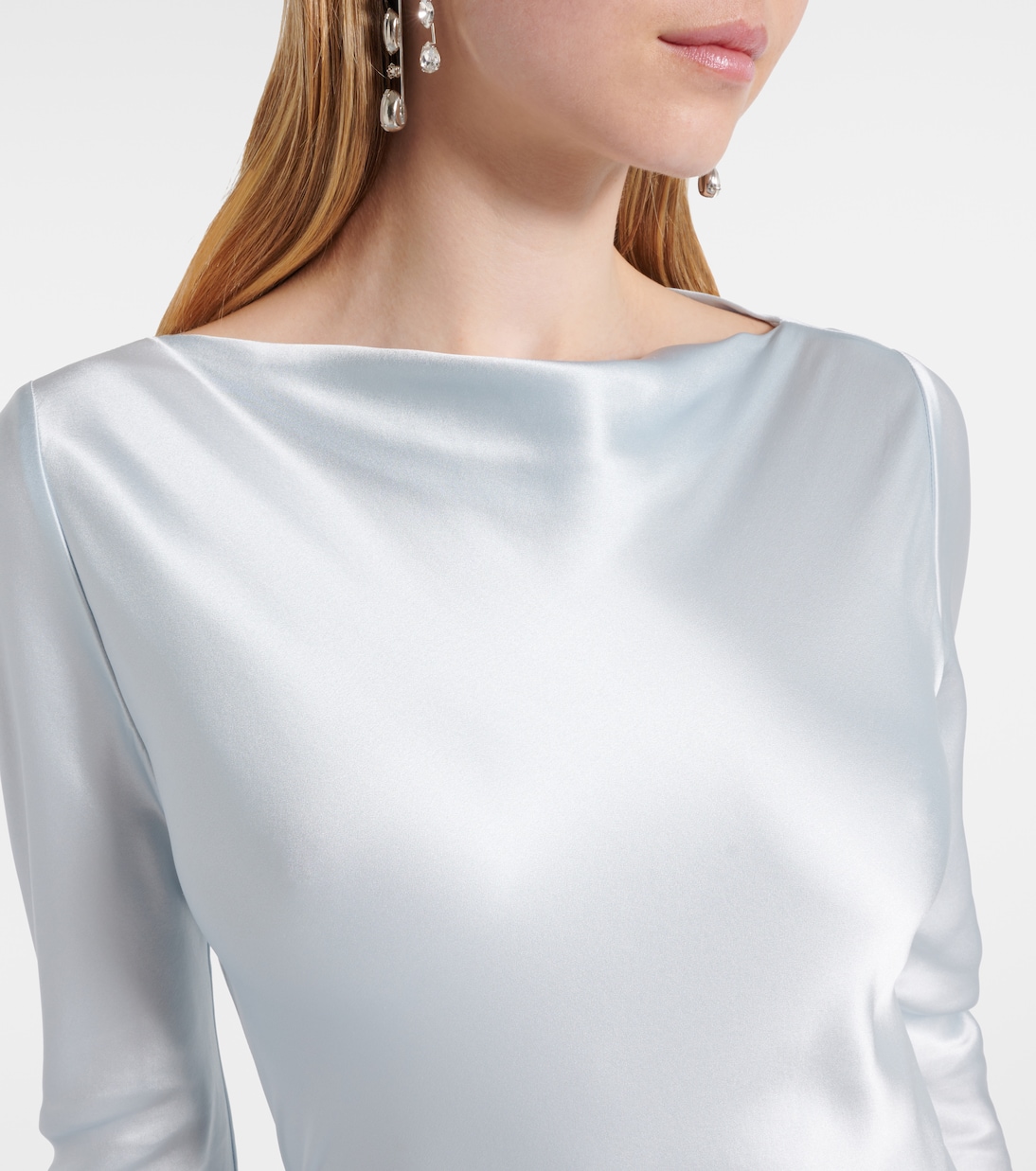 Cordelia silk satin and chiffon gown | Tove