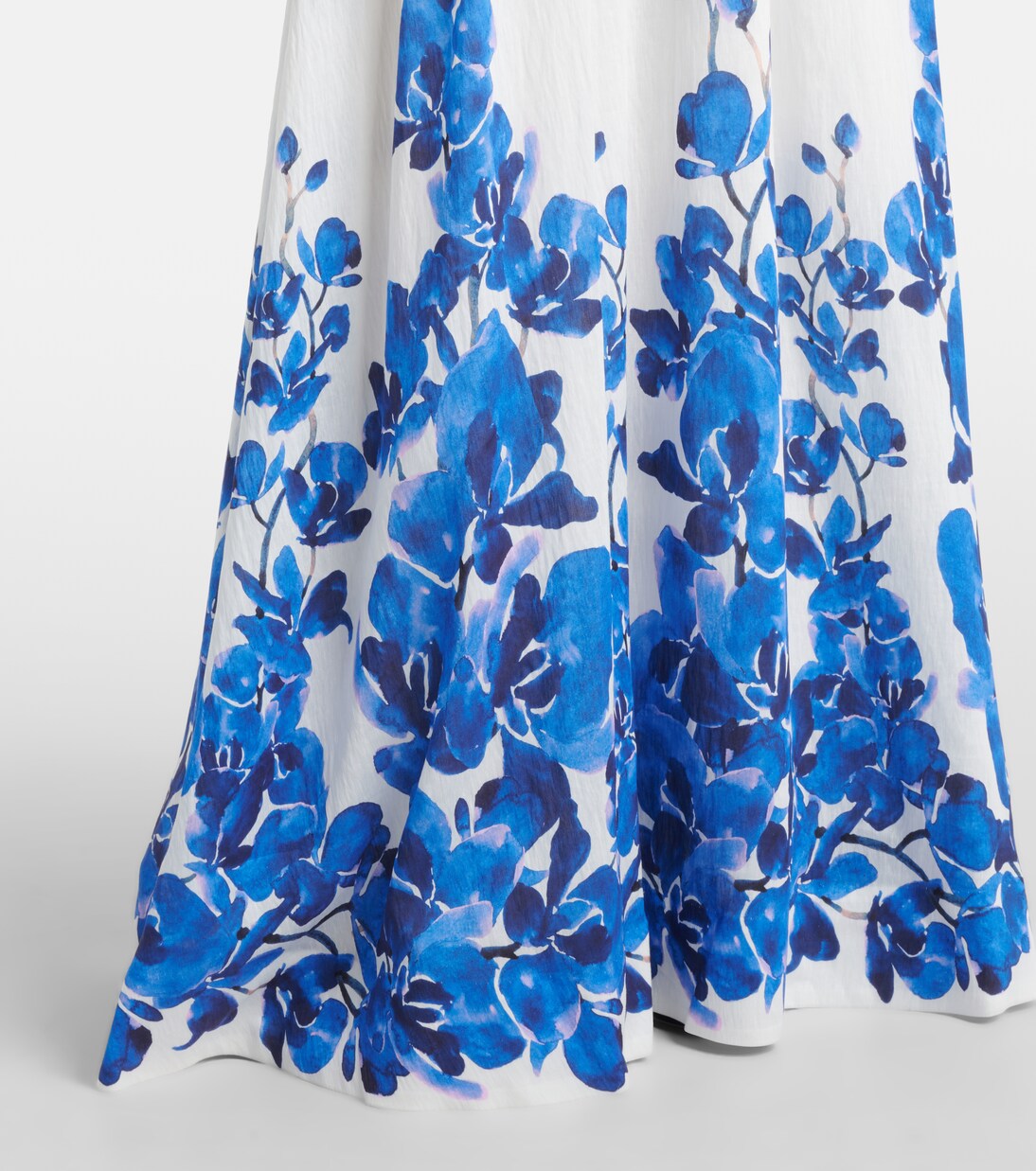 Robe longue Orchid Blues à fleurs | Rebecca Vallance