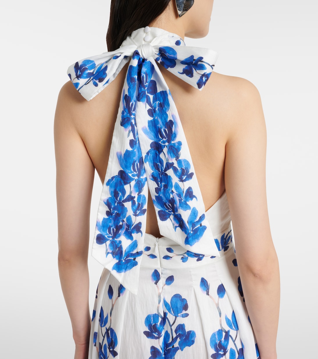 Robe longue Orchid Blues à fleurs | Rebecca Vallance