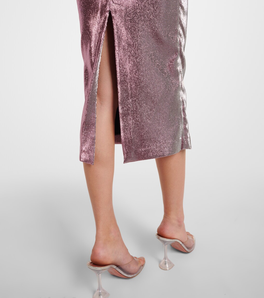 Robe midi en lamé à fleurs | Area