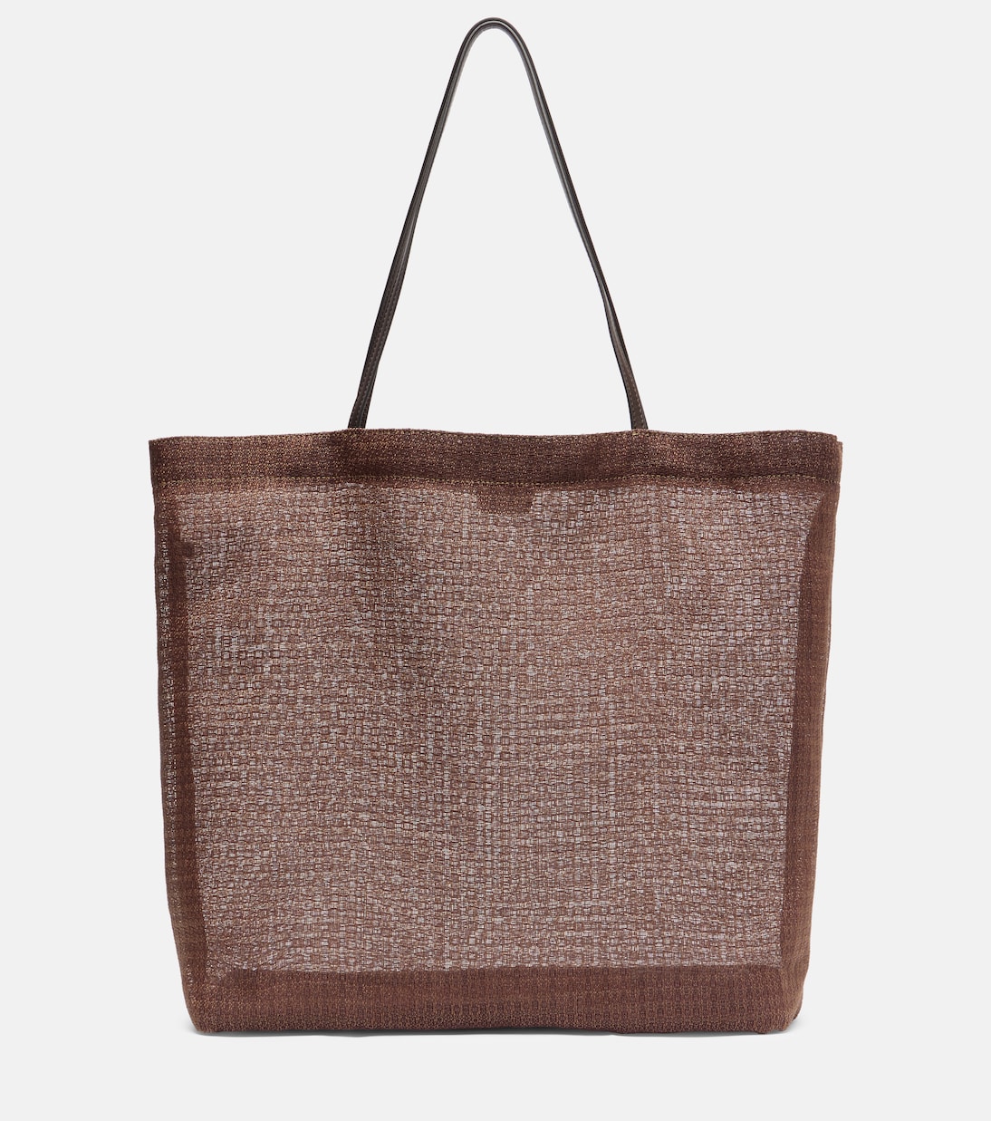 Tote Bag Barn aus Mesh mit Leder | The Row