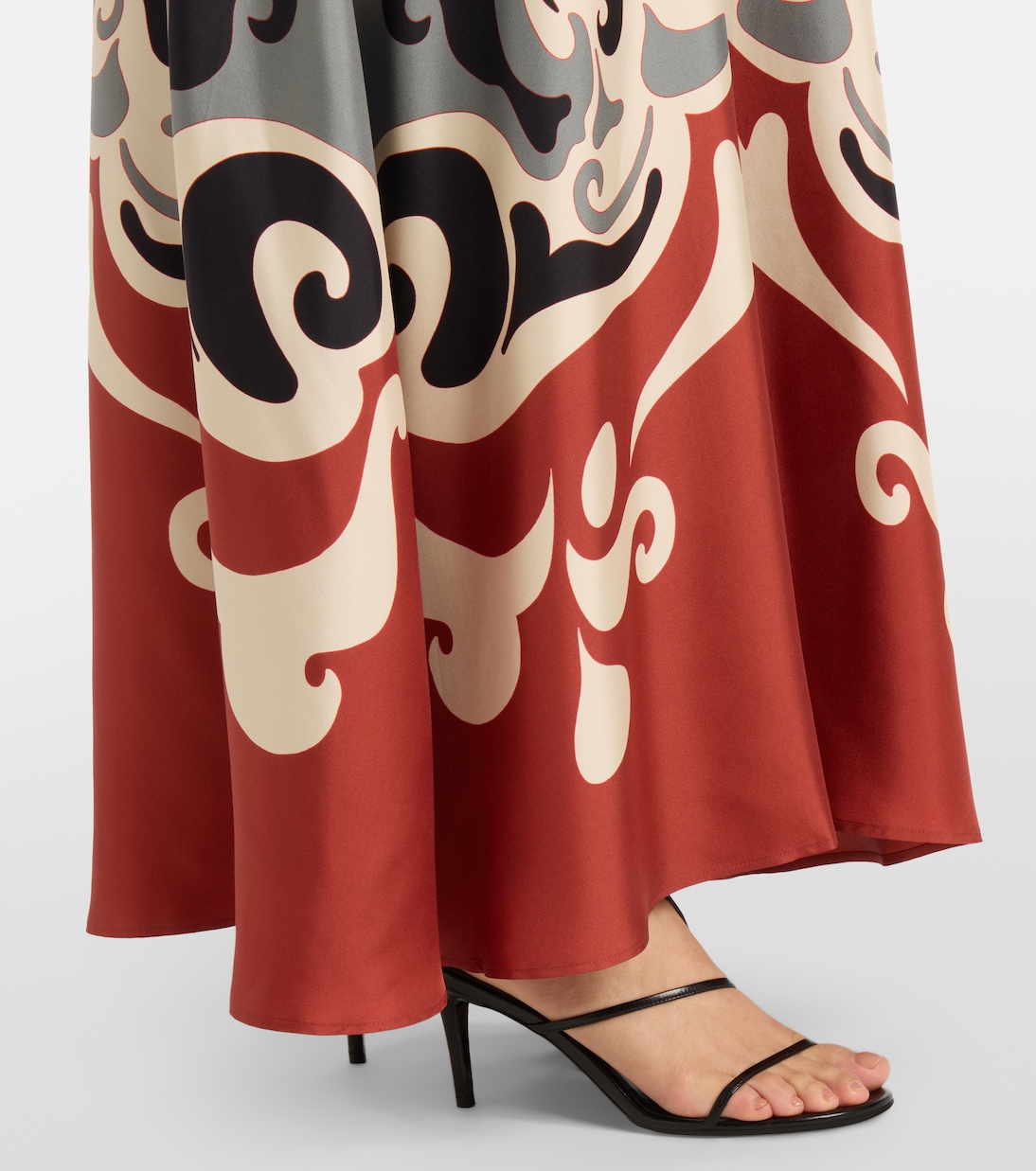 Abito lungo Phoenix Placée in twill di seta | La DoubleJ