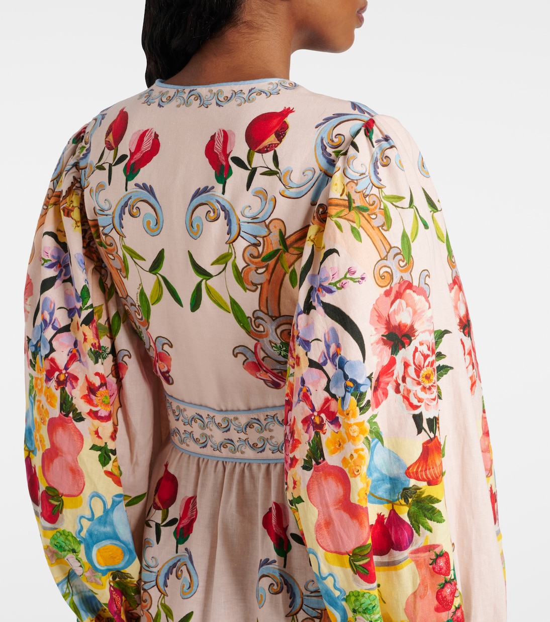 Robe longue en lin mélangé à fleurs | Farm Rio