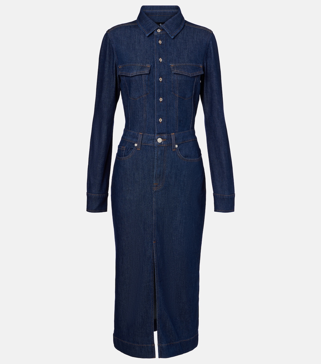Hemdblusenkleid aus Denim | 7 For All Mankind
