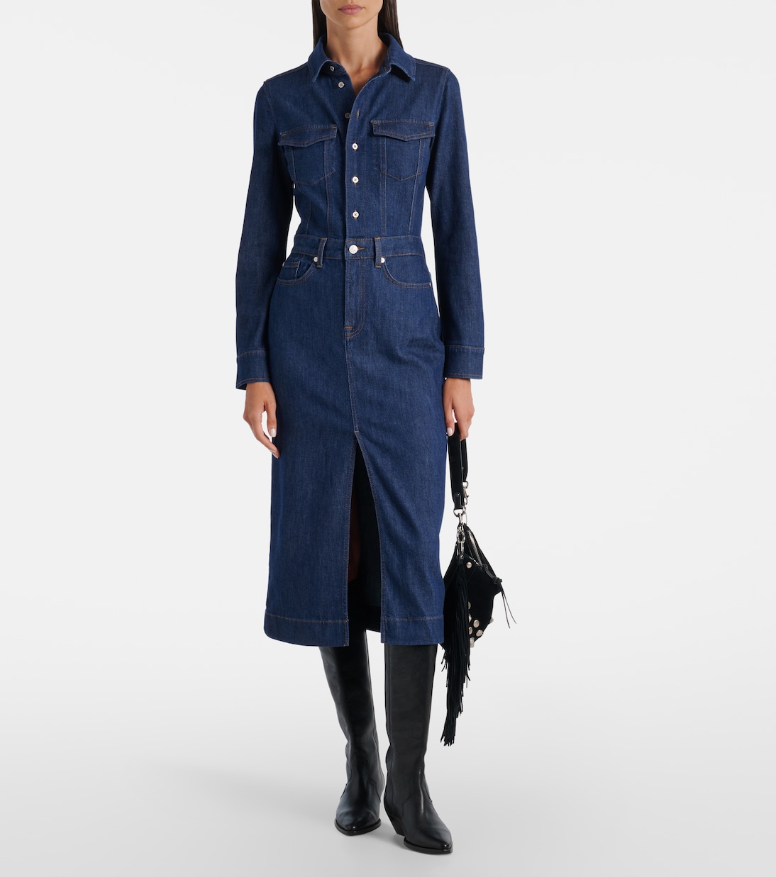 Hemdblusenkleid aus Denim | 7 For All Mankind