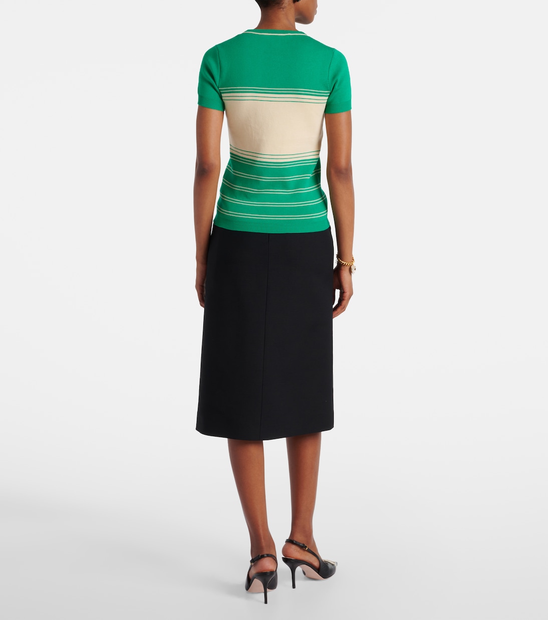 Chez Valentino striped cotton top | Valentino