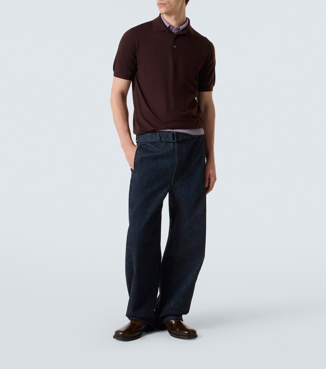 Virgin wool polo shirt | Lardini