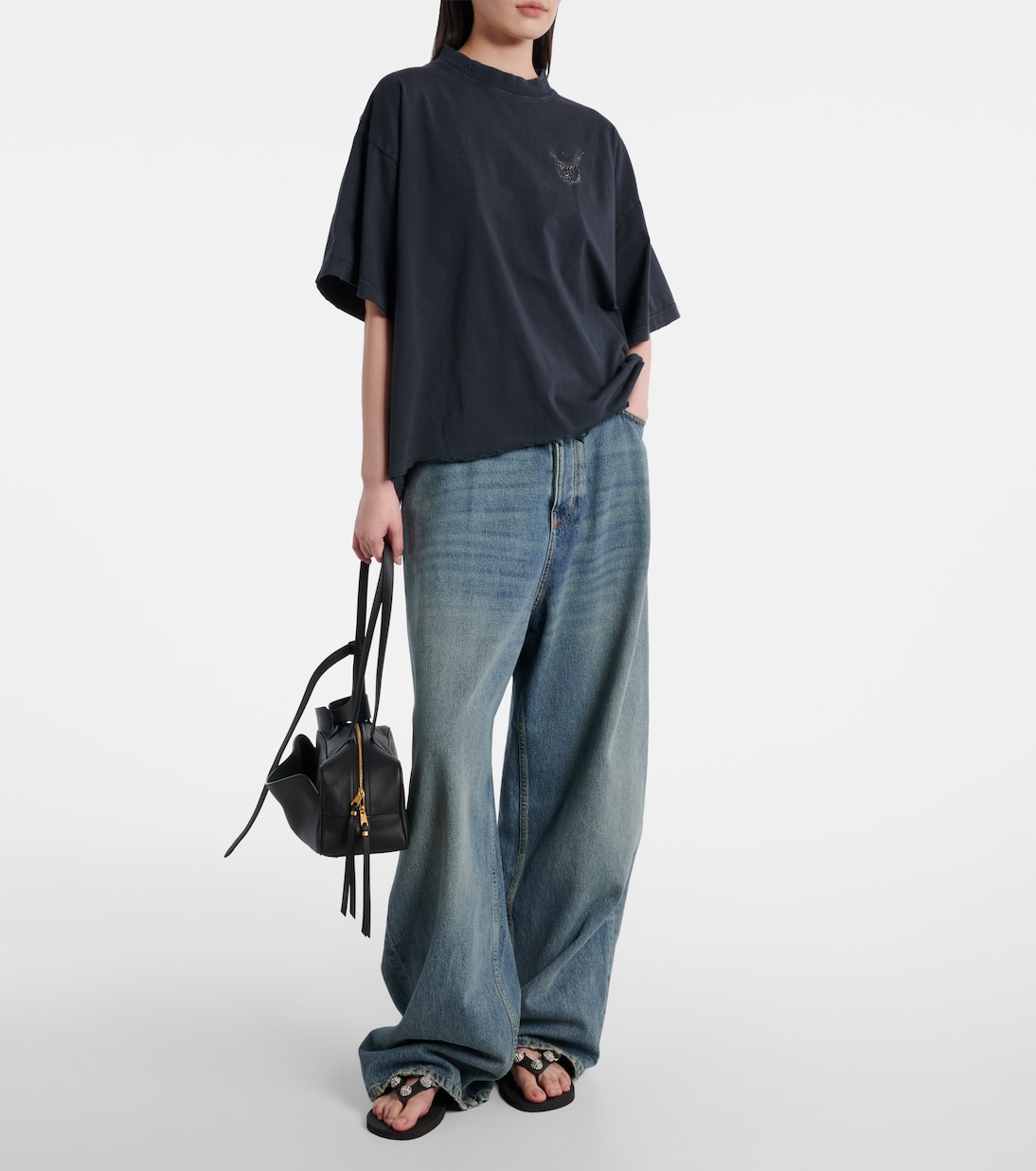 Cagole crystal-embellished thong sandals | Balenciaga