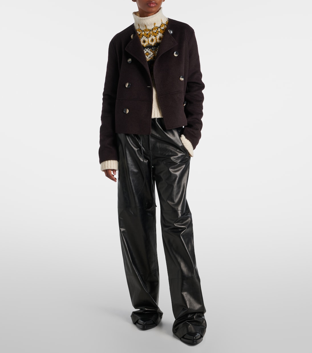 White Label Magnus leather wide-leg pants | Proenza Schouler