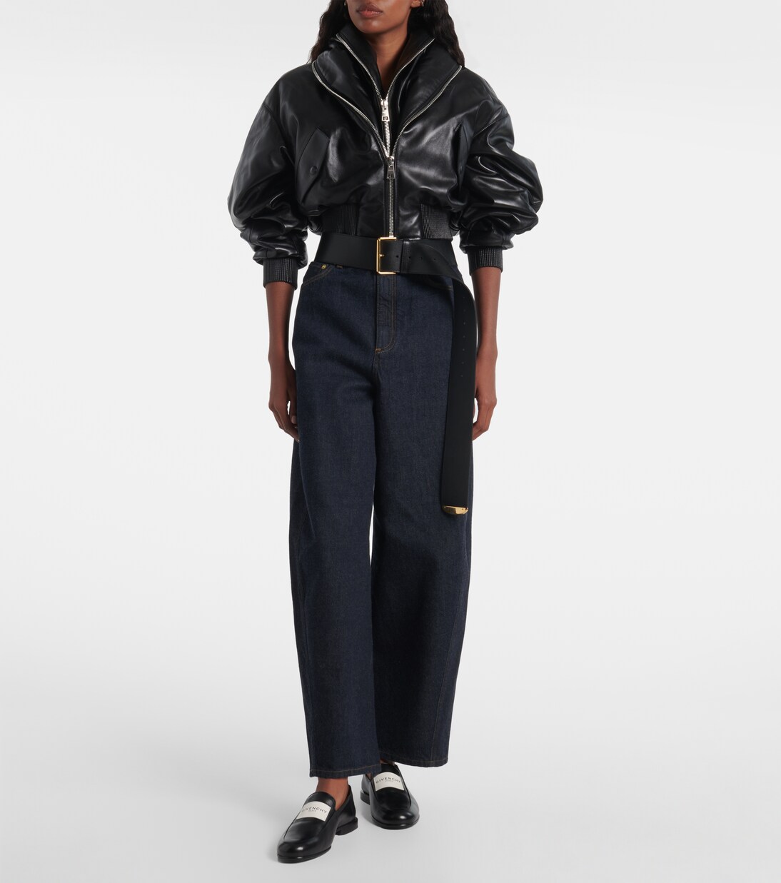 Leather bomber jacket | Givenchy