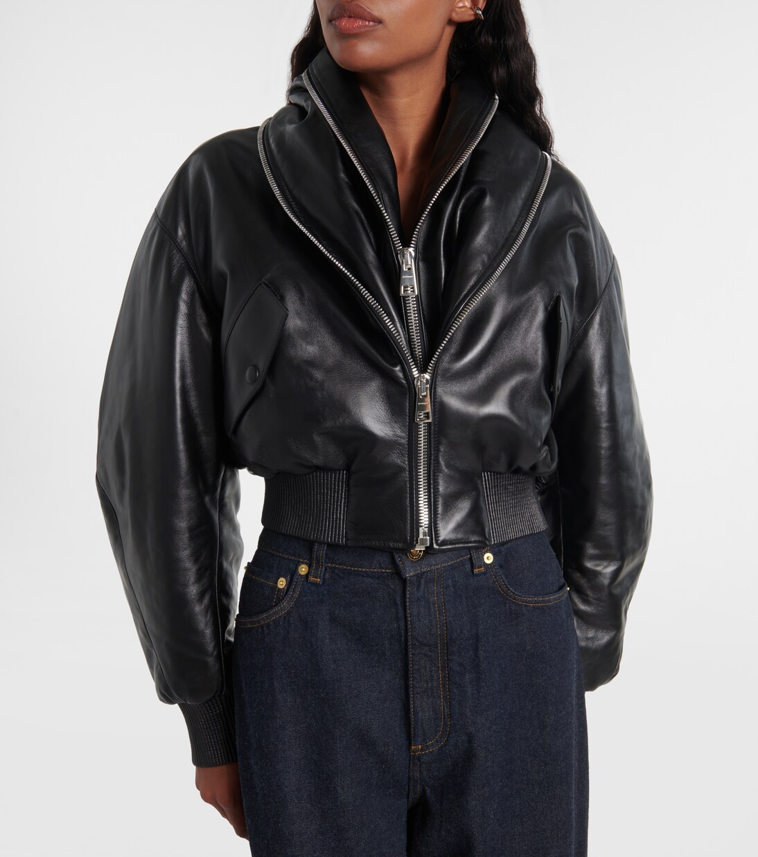 Leather bomber jacket | Givenchy