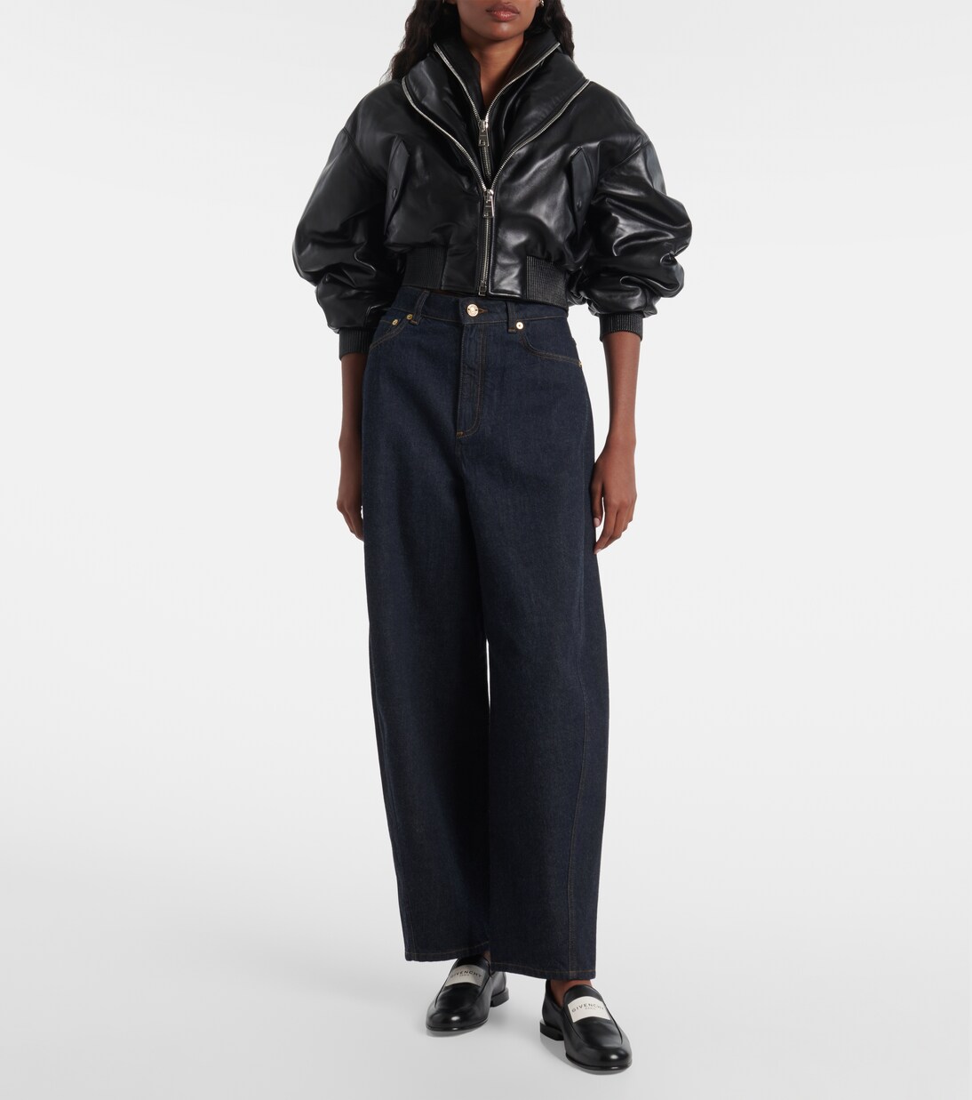 Leather bomber jacket | Givenchy