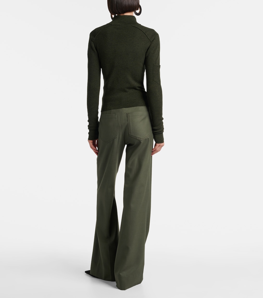 Wool-blend zip-up sweater | Victoria Beckham