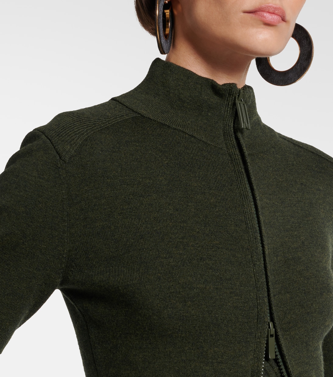 Wool-blend zip-up sweater | Victoria Beckham
