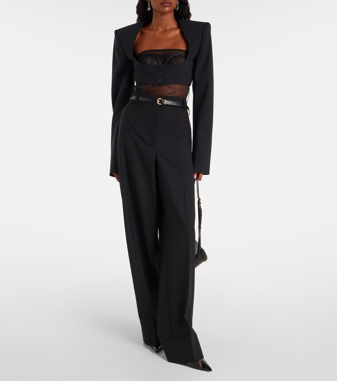 Crêpe crop top | Nensi Dojaka