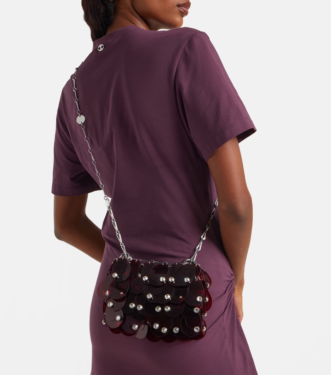 Sparkle Nano embellished shoulder bag | Rabanne