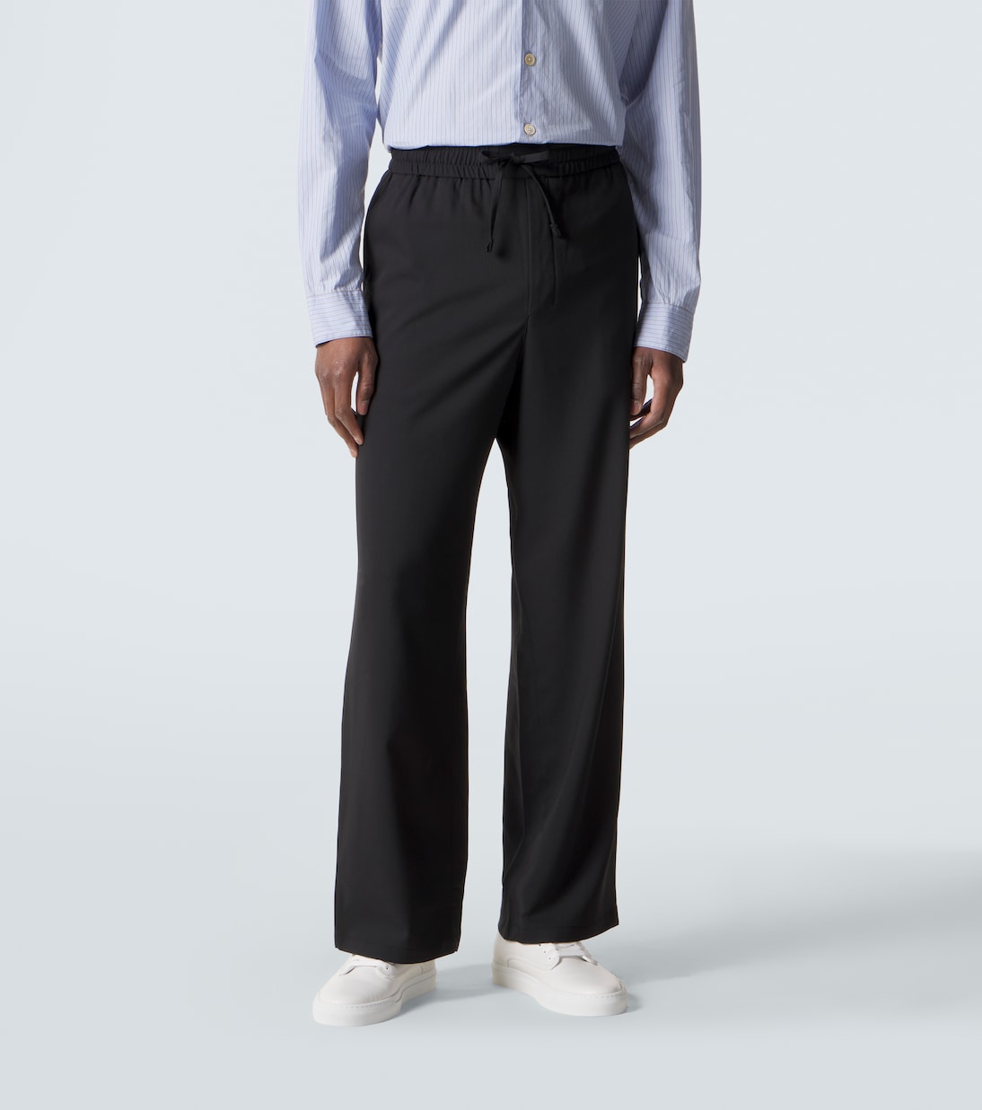 Gerade Hose aus Schurwoll-Gabardine | Ami Paris