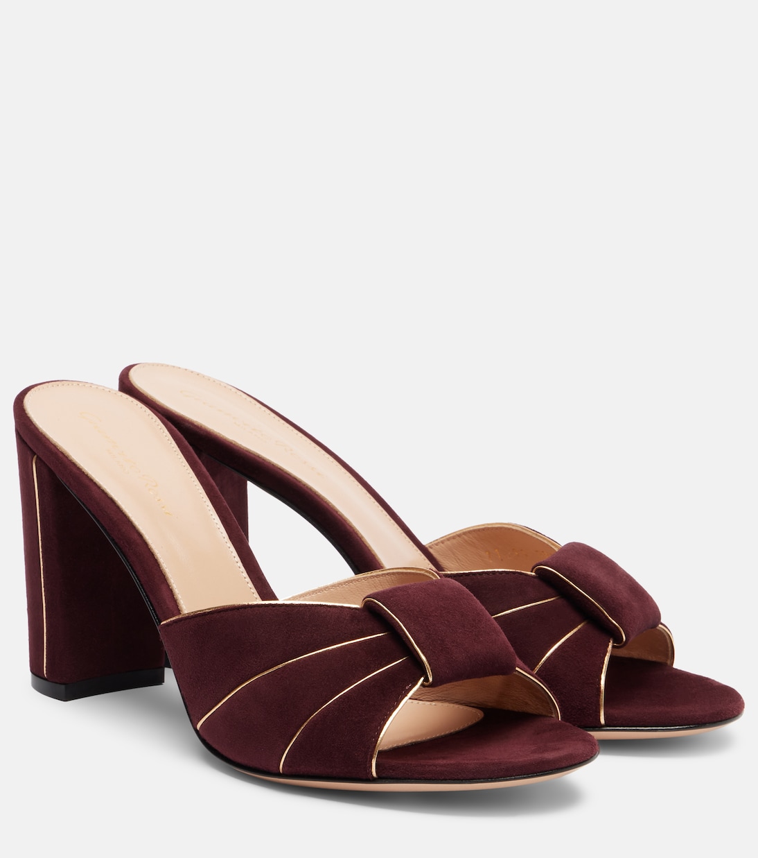 Pantoletten aus Veloursleder  | Gianvito Rossi