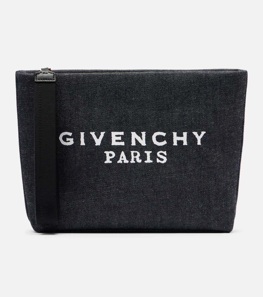 Logo cotton denim pouch | Givenchy