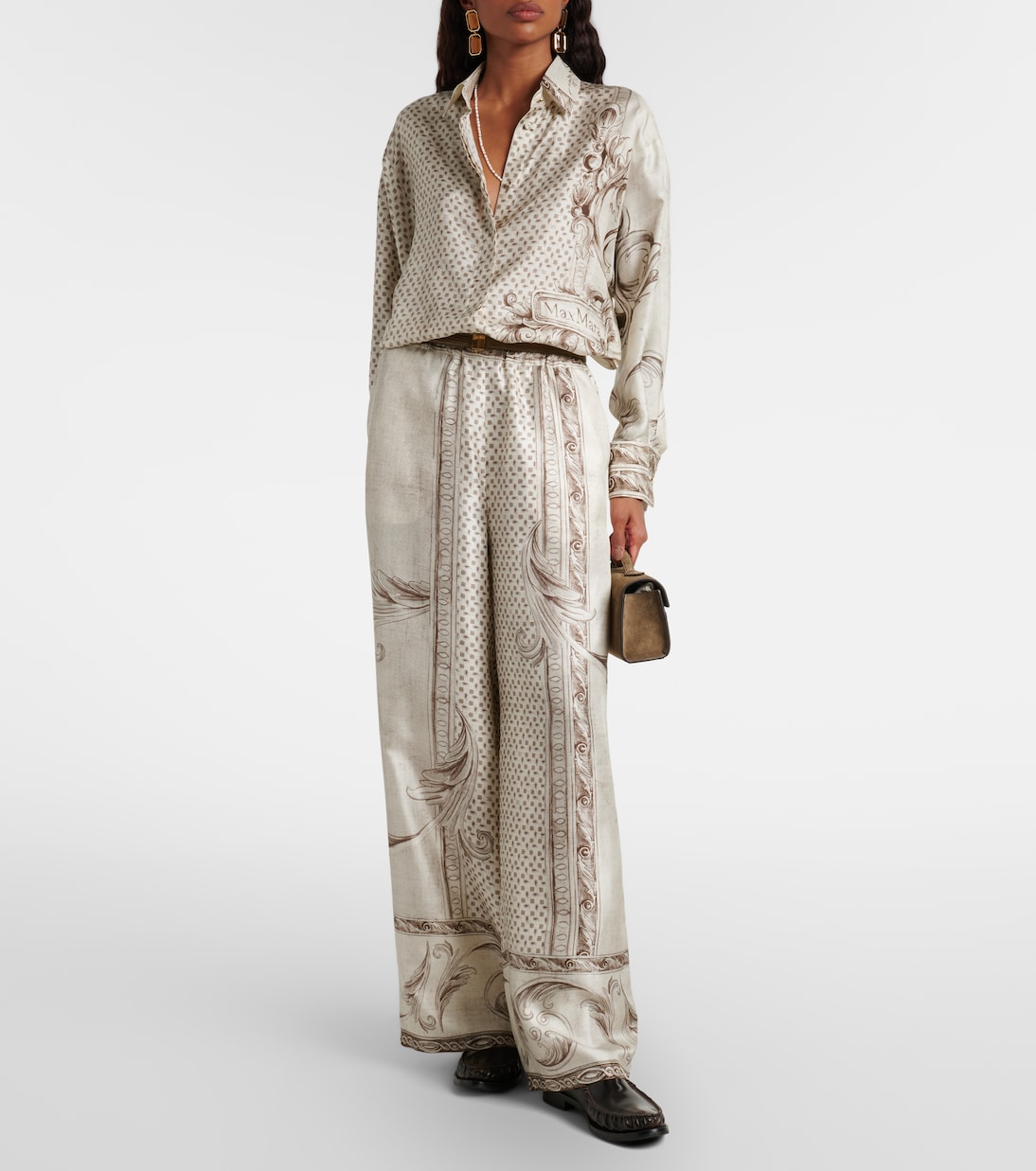 Weite Hose Rive aus Seidensatin | Max Mara