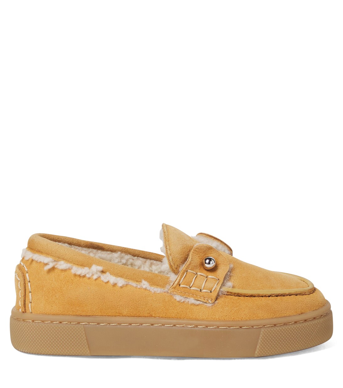 Chambelikid shearling-lined suede loafers | Christian Louboutin Kids