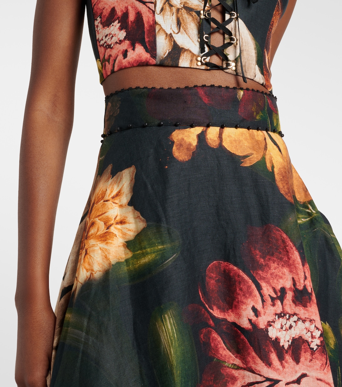 Bedruckter Maxirock aus Leinen | Agua by Agua Bendita