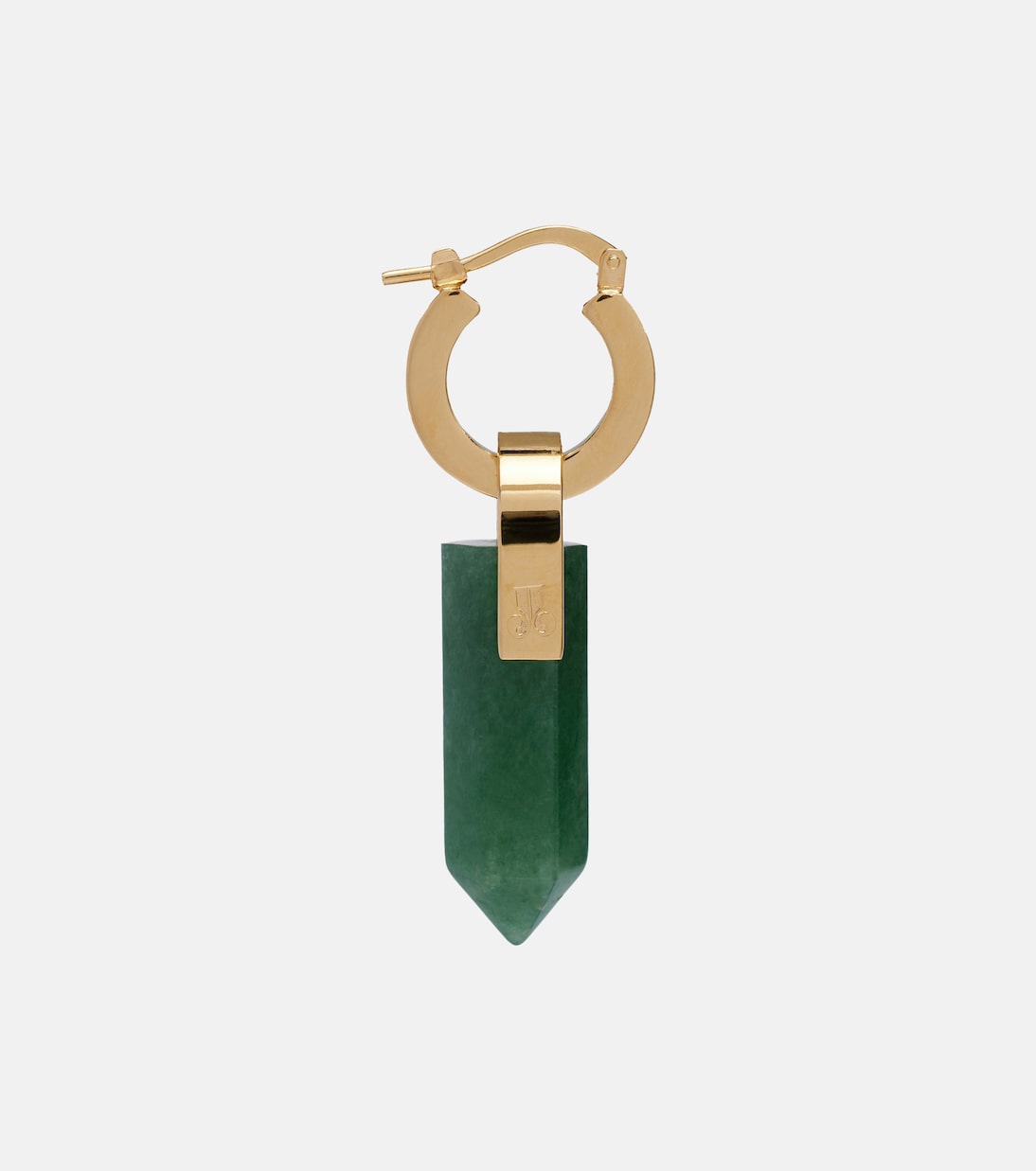 Ohrringe Pillar, 24kt vergoldet, mit Aventurin | La DoubleJ