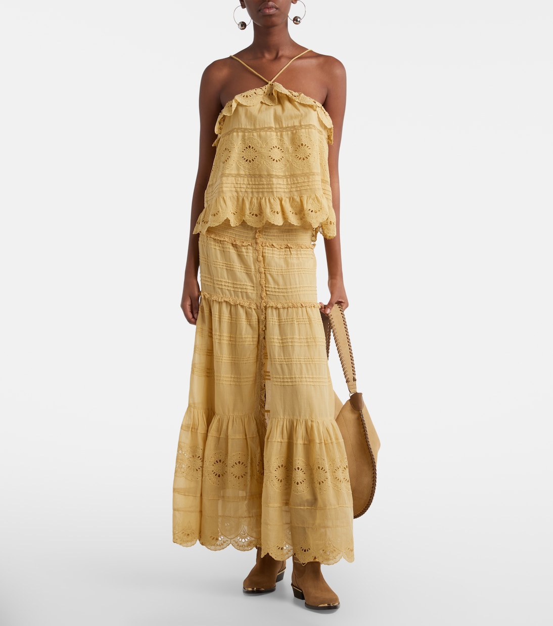 Paoline tiered cotton maxi skirt | Marant Etoile