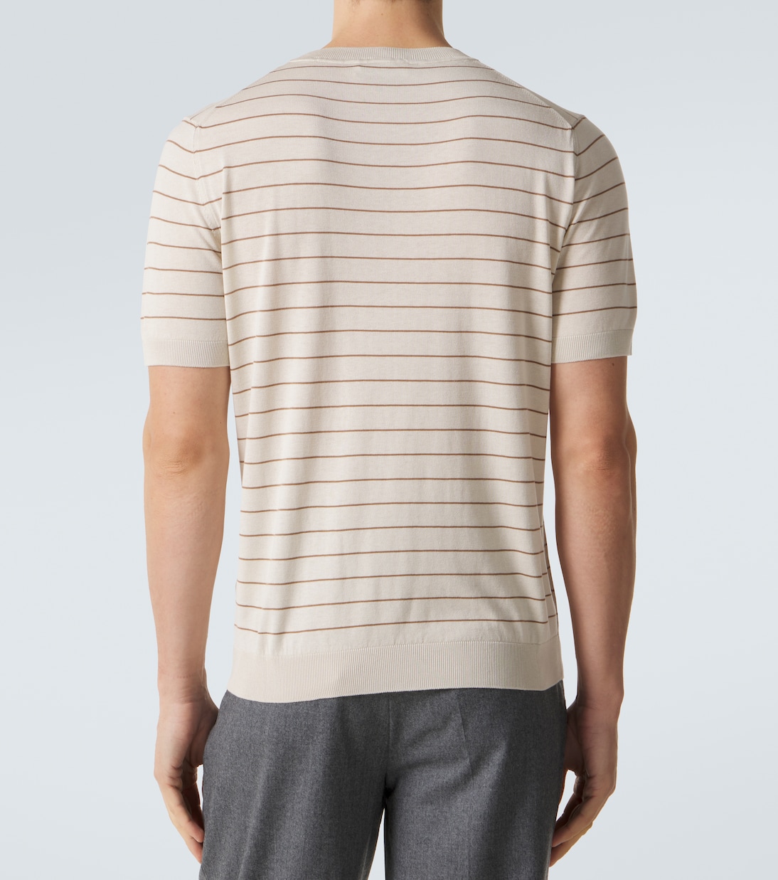 Striped silk T-shirt | Lardini