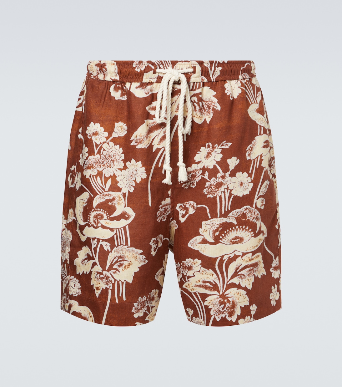 Floral linen Bermuda shorts | Commas