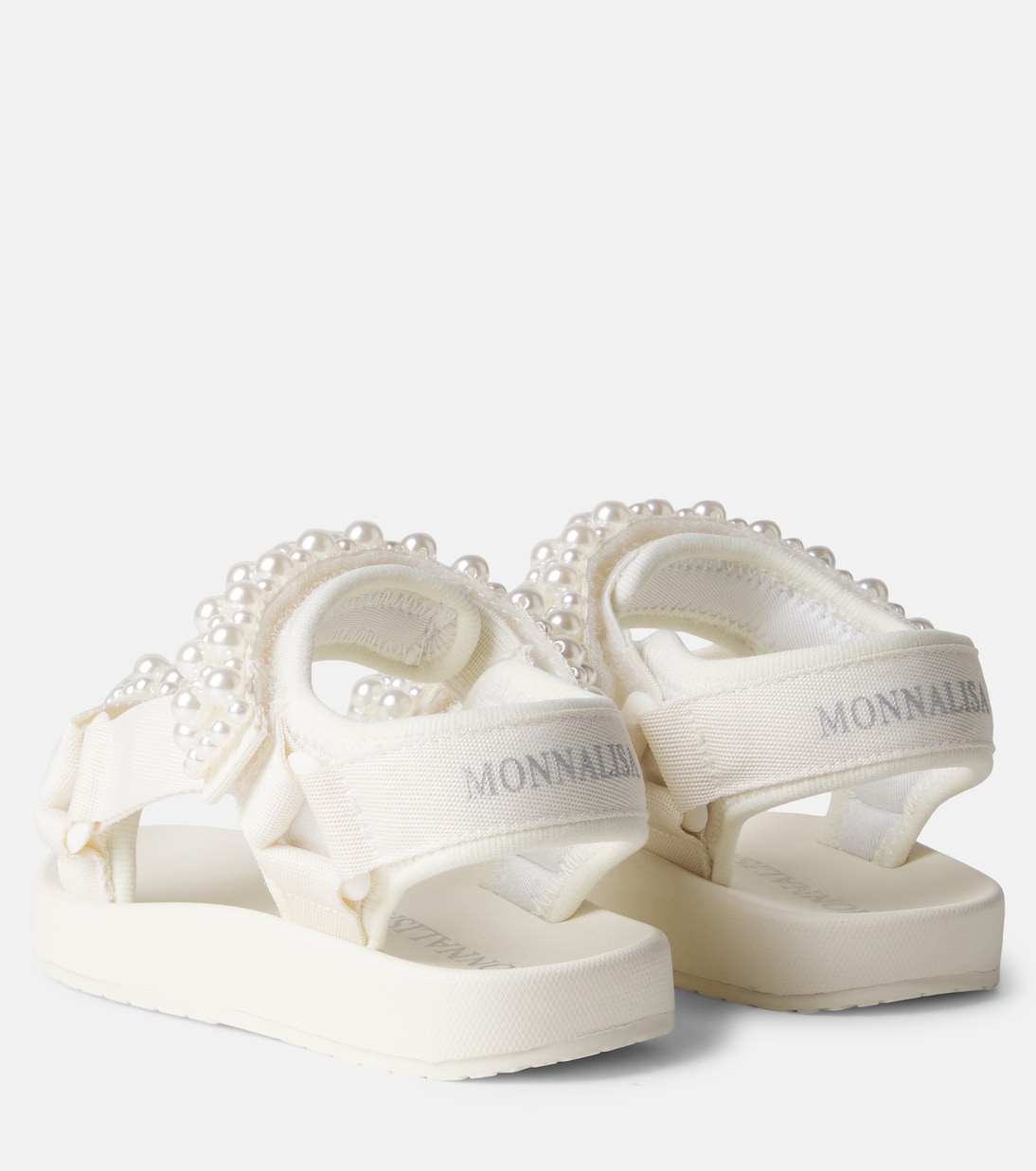 Faux pearl-embellished sandals | Monnalisa