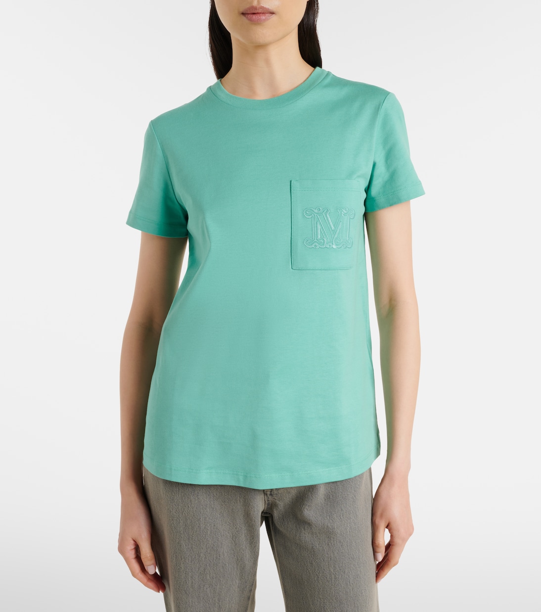 Papaia embroidered cotton jersey T-shirt | Max Mara