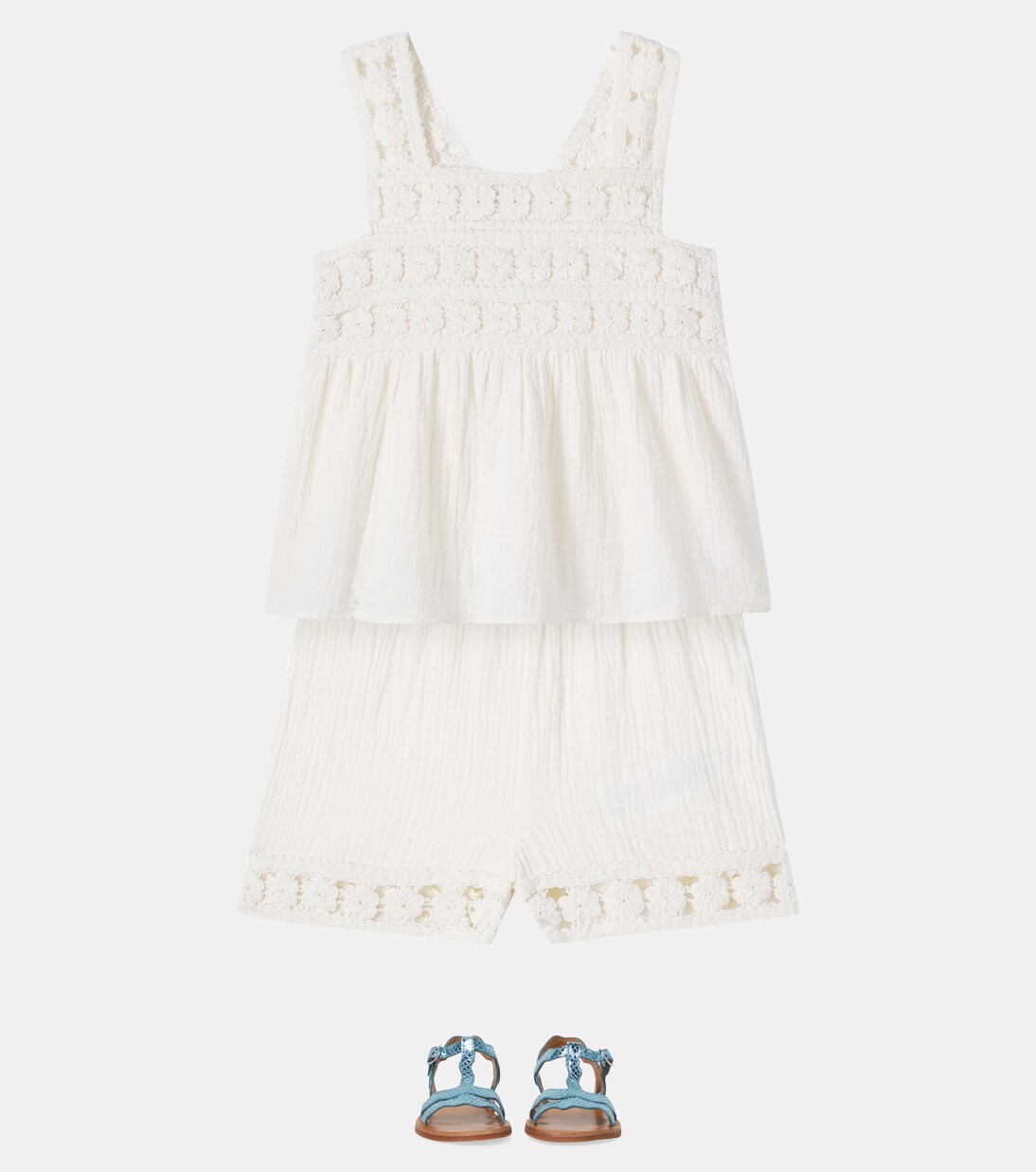 Set Nouki aus Top und Shorts mit Häkelstrick | Bonton