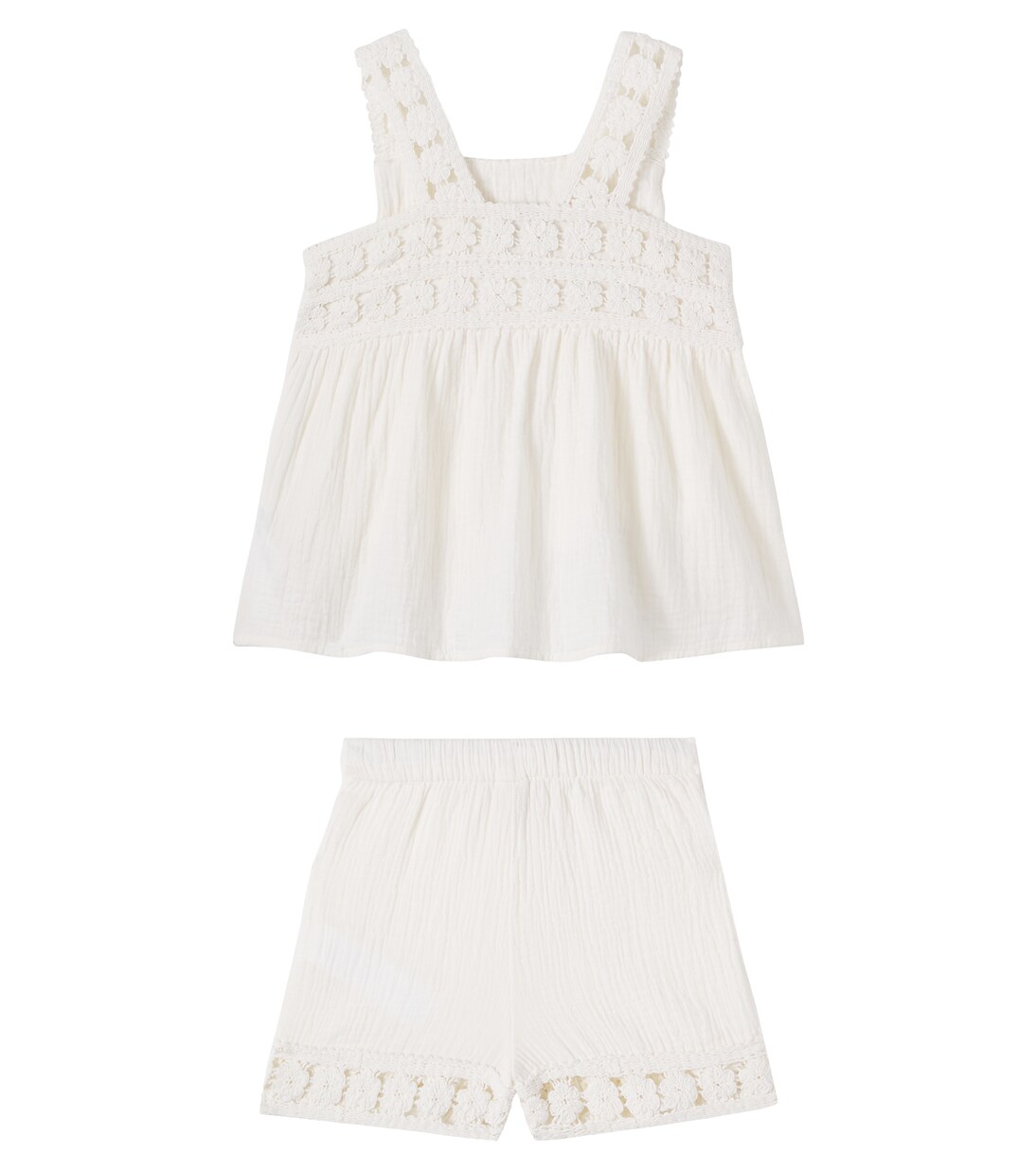 Set Nouki aus Top und Shorts mit Häkelstrick | Bonton