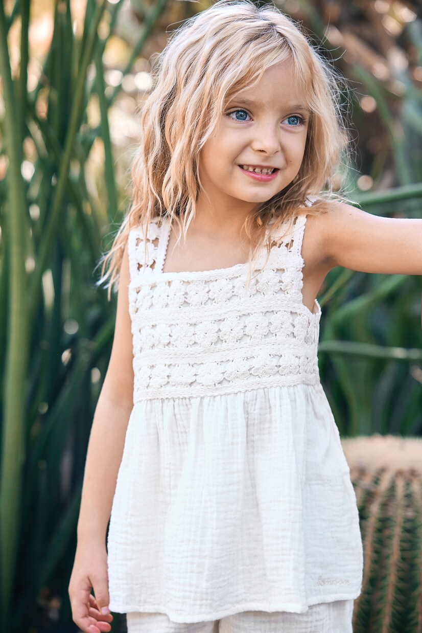 Set Nouki aus Top und Shorts mit Häkelstrick | Bonton