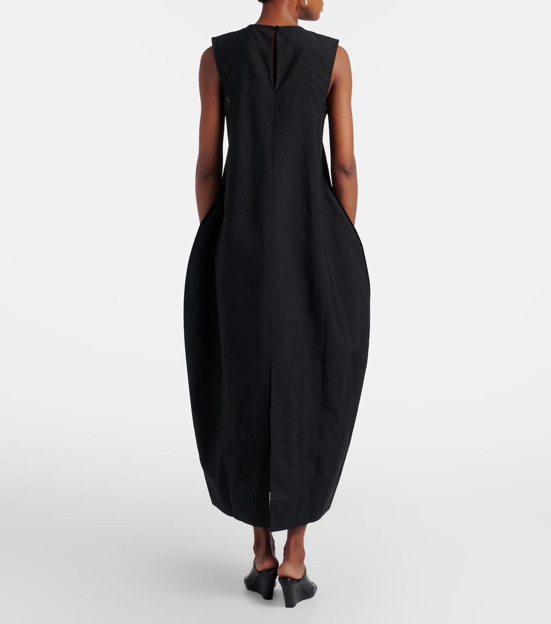 Linen and silk-blend midi dress | Róhe