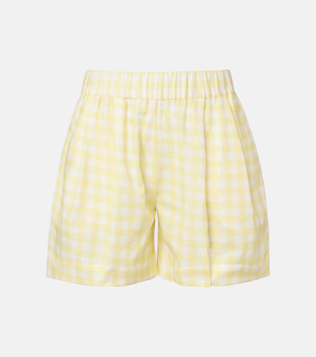 Shorts in lino e cotone a quadri | Asceno