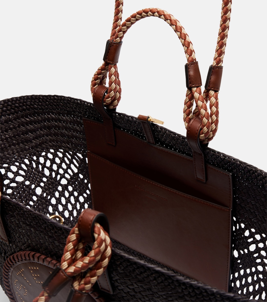 Logo Large raffia basket bag | Stella McCartney