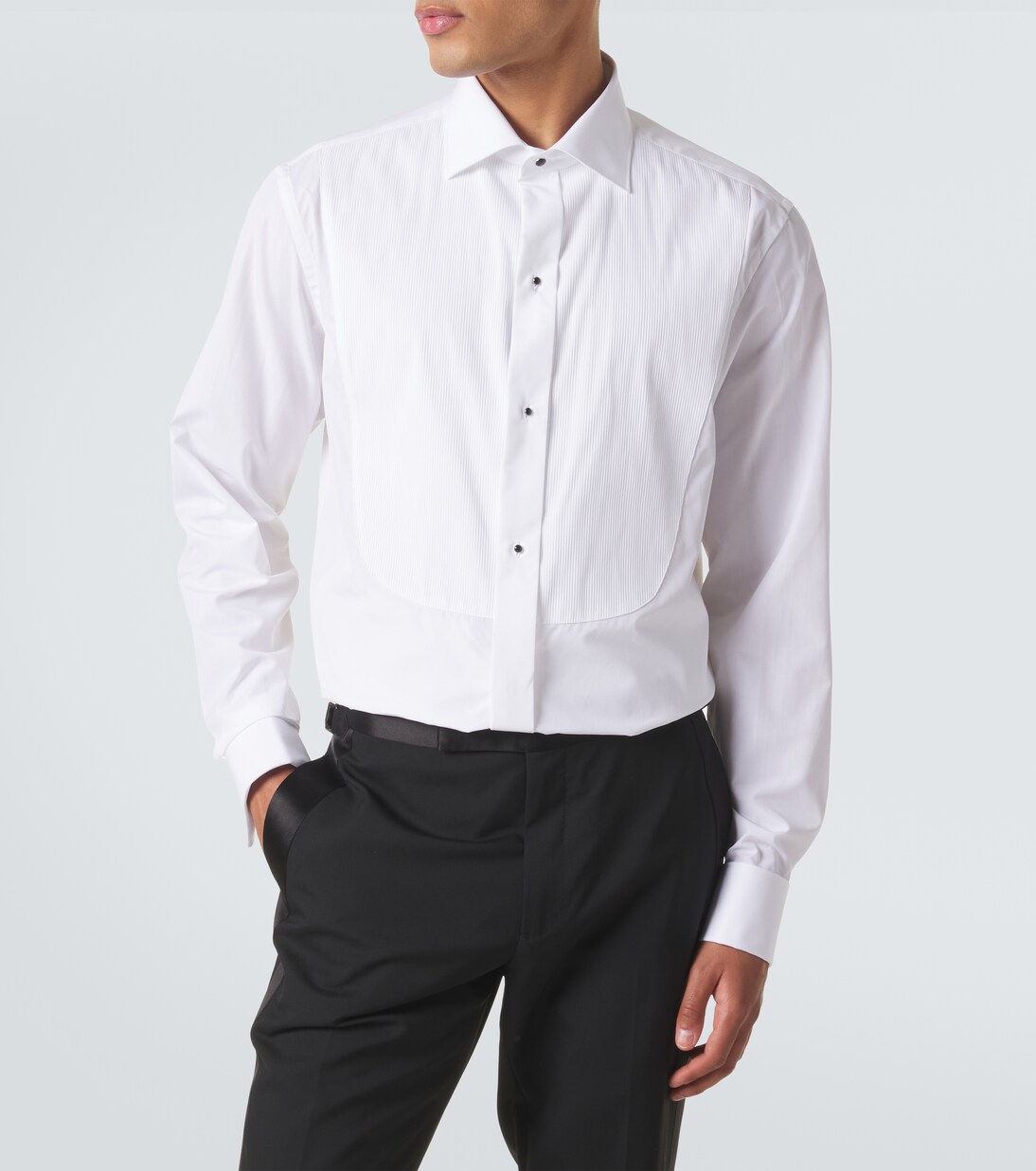 Cotton tuxedo shirt | Canali