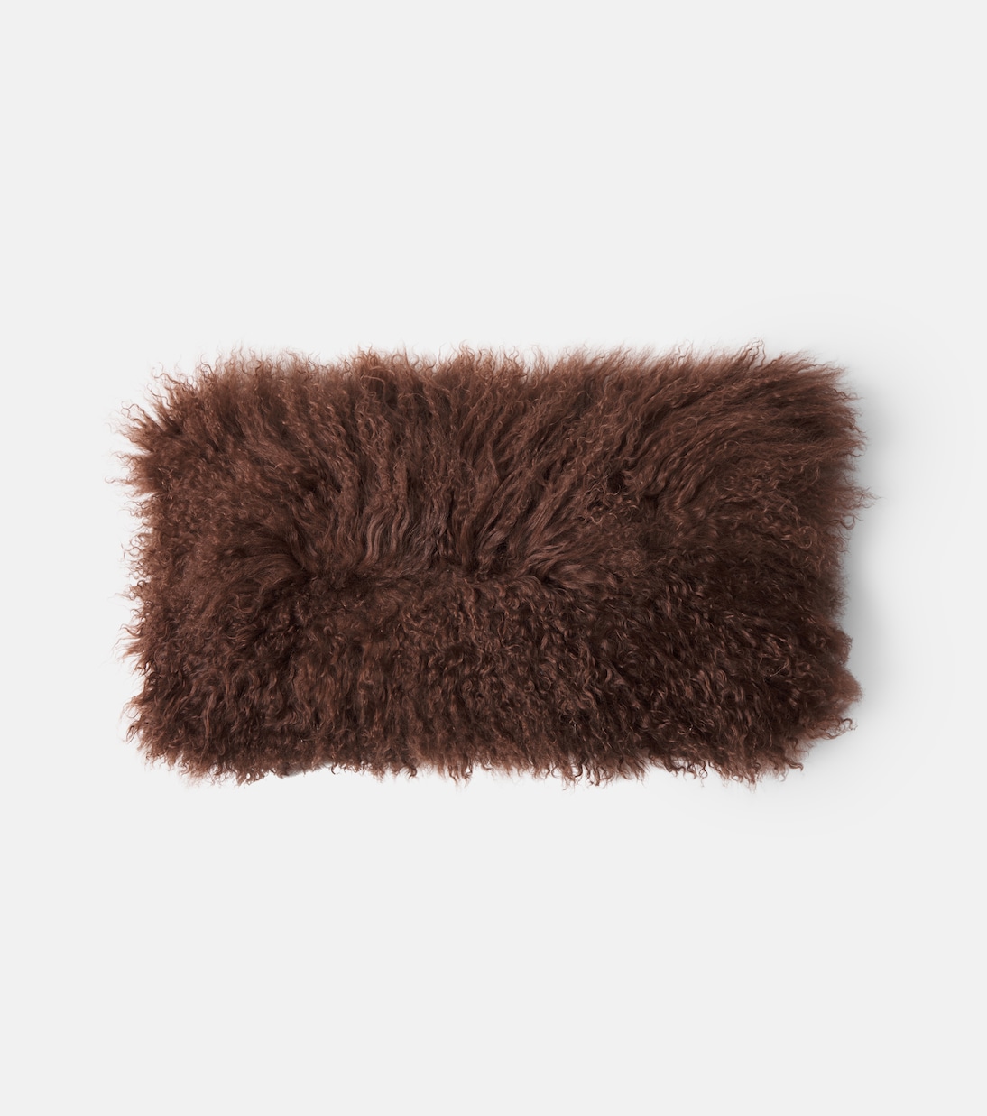 Shearling and linen cushion | Maison de Vacances