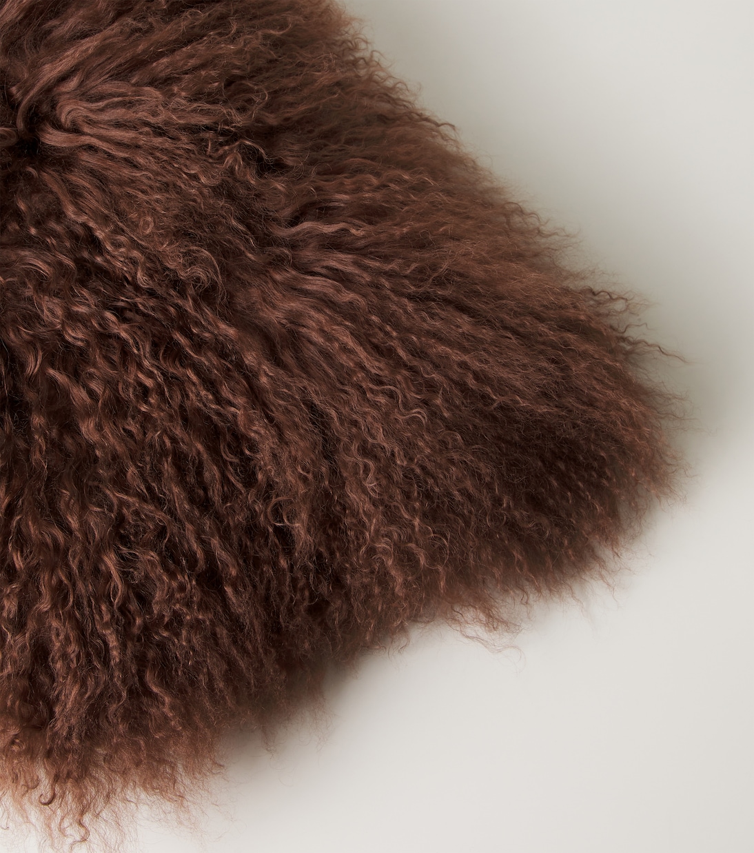 Shearling and linen cushion | Maison de Vacances