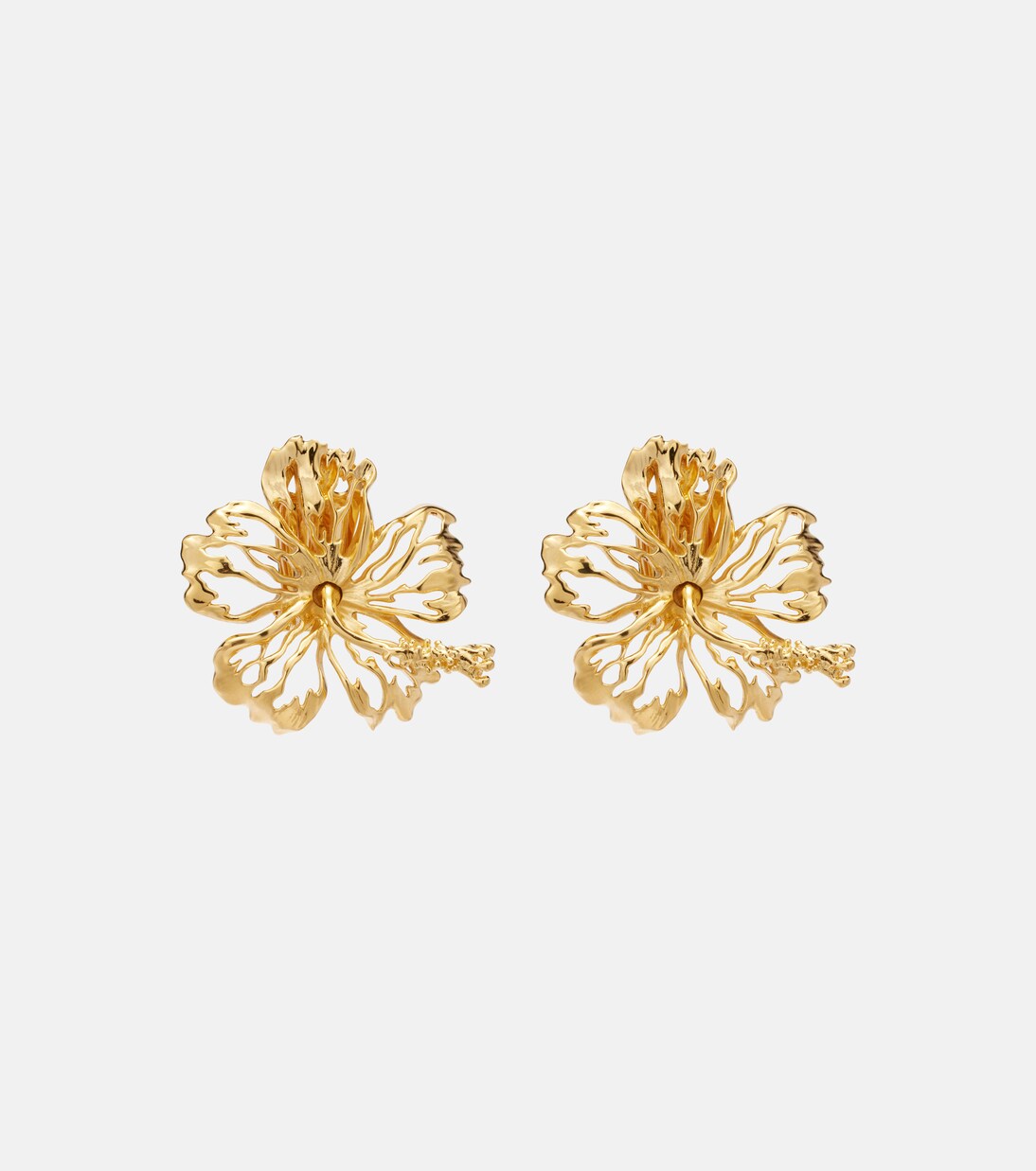 Hibiscus clip-on earrings | Oscar de la Renta