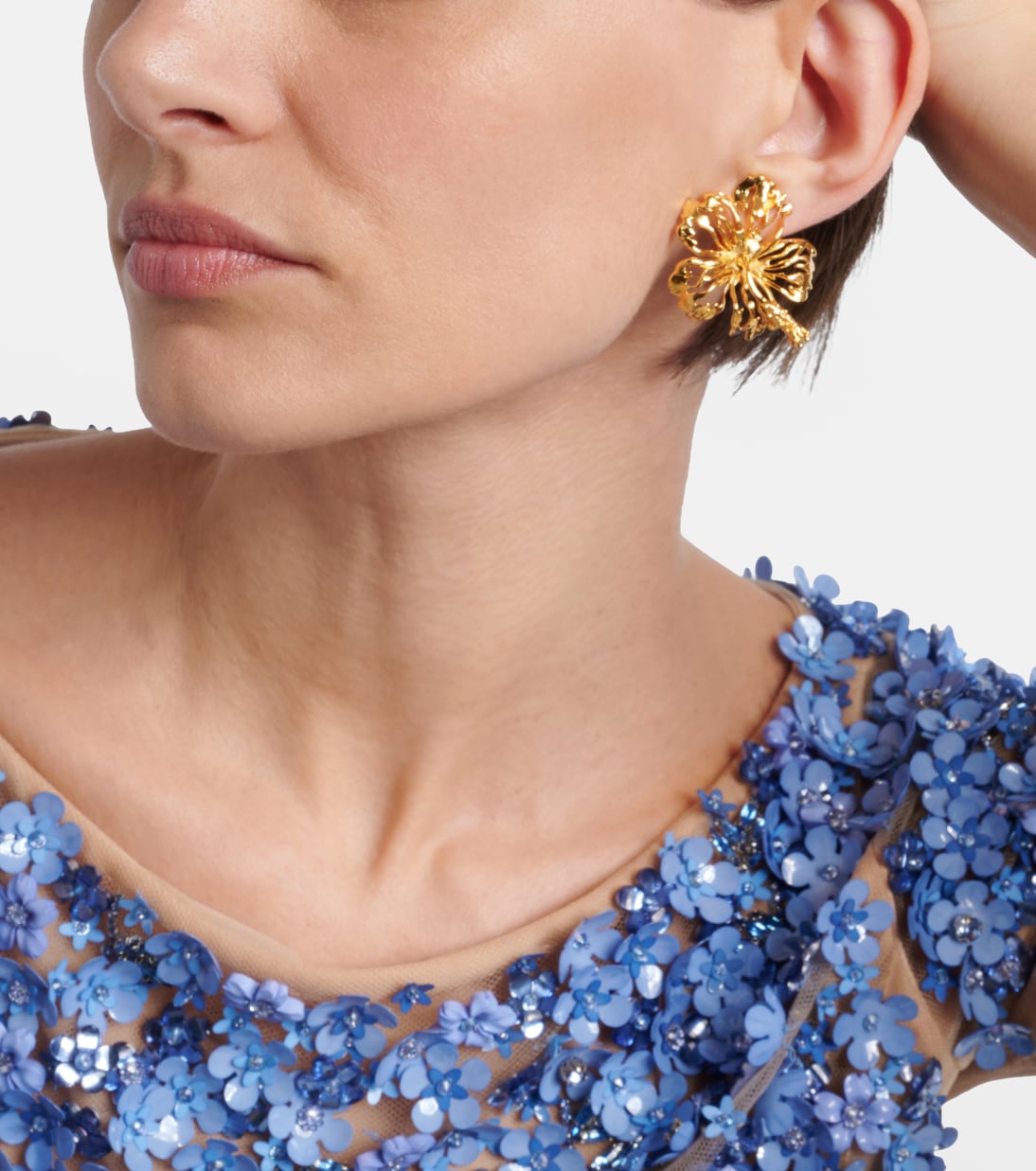 Hibiscus clip-on earrings | Oscar de la Renta