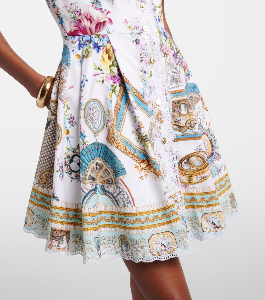 Embellished printed cotton minidress | Camilla